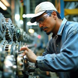Employee working in manufacturing